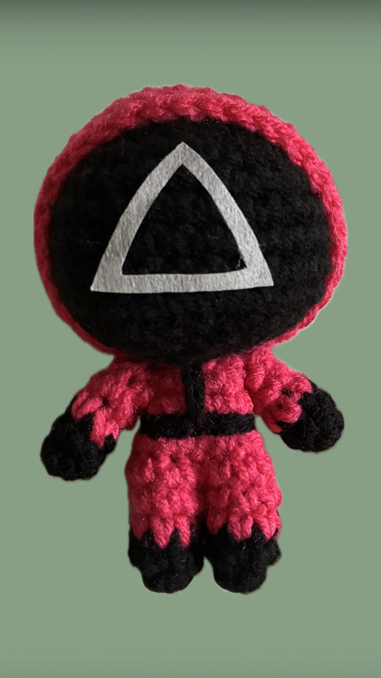 Squid Game guard (triangle) keychain